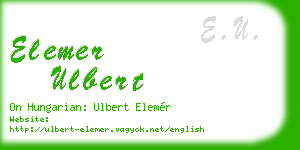 elemer ulbert business card